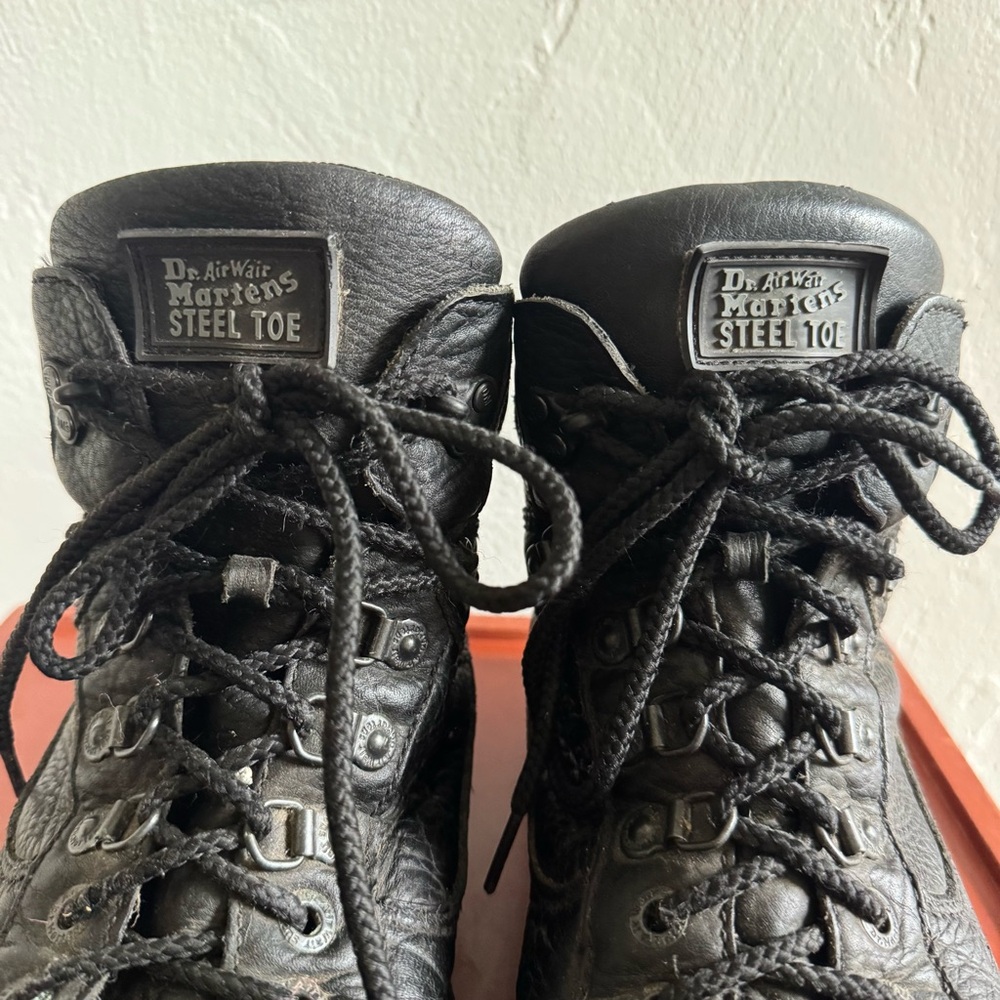 Dr. Martens Black Steel Toe Safety Shoe Chunky Lace Up Work Industrial Boots 12M - Picture 6 of 12